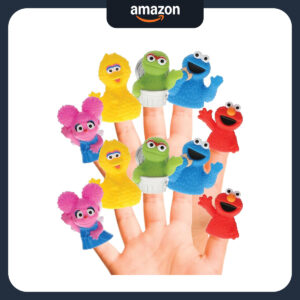 B0BRYT3M53.jpg Sesame Street 10-Piece Finger Puppet Set for Party Favors