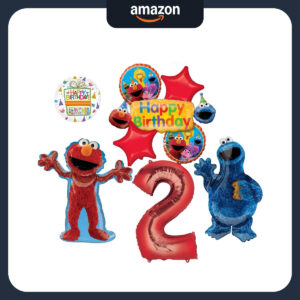 B0DNDGDW1R.jpg Sesame Street Elmo & Cookie Monster 2nd Birthday Decorations