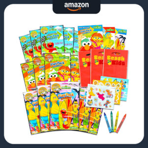 B08V1XVTTB.jpg Sesame Street Party Favor Play Packs: Coloring Books & Stickers