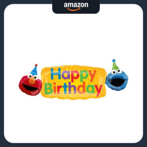 B01MCX2B3M.jpg Sesame Street Elmo & Cookie Monster Birthday Foil Balloon Set