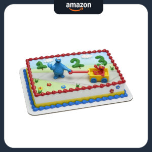 B06XH6XV5H.jpg Sesame Street Cake Topper Set with Elmo and Cookie Monster
