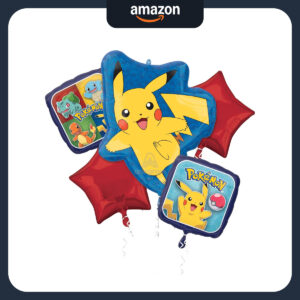 B0FW9M7MWN.jpg Pokémon Foil Balloon Bouquet 5-Piece Set for Birthday Parties