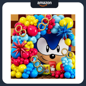 B0DR4Y9M3Z.jpg Hedgehog Balloon Arch Kit for Cartoon Birthday Party Decor