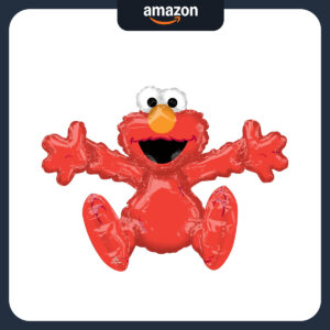 B08VQMNYH5.jpg Sesame Street Elmo Foil Balloon for Birthday Party Decor