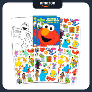 B0FK1MLL3W.jpg Sesame Street Elmo Temporary Tattoos for Kids Party Favors