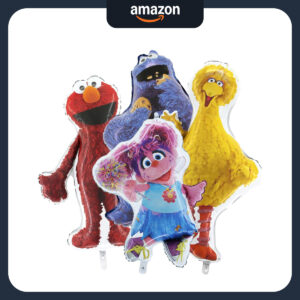 B0GS3BN4NF.jpg Sesame Street Jumbo Foil Balloon Set: Elmo, Cookie & Friends