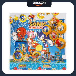 B0CRL9VS3S.jpg Sonic The Hedgehog Birthday Party Supplies Kit for 10 Guests