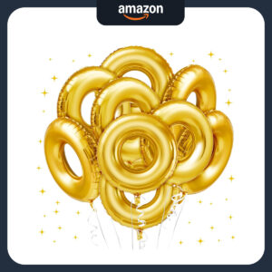 B0DZXVRN3K.jpg 6-Pack 28" Gold Ring Sonic Themed Foil Balloons for Parties