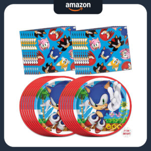 B0D7JT9G8N.jpg Sonic Birthday Party Tableware Set for 16 Guests