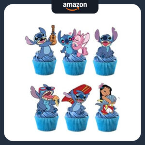 B0CQXTBTZF.jpg 24pcs Stitch Cake Toppers for Birthday Party Decorations