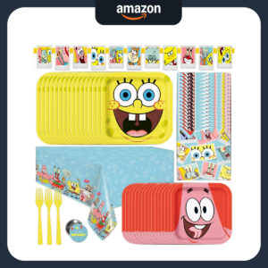 B0BJ7JMFFG.jpg SpongeBob Birthday Party Supplies Set for 16 Guests