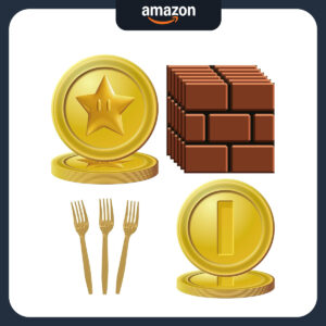 B0CJT2GG15.jpg 80-Piece Mario Bros Birthday Party Tableware Set for 20 Guests