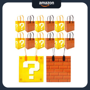 B0BSG53KKX.jpg TINYMILLS Super Bros Party Favor Treat Bags - 12 Pack