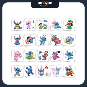 B0FMDTSVGS.jpg 40 Sheets Stitch Temporary Tattoos for Kids Party Favors