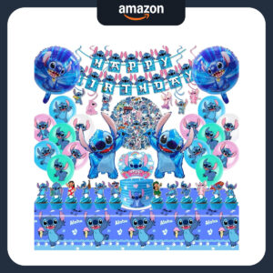 B0FNWS67MF.jpg Stitch Birthday Party Supplies Set: Tableware & Decorations