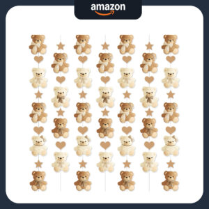 B0FBWFQFL4.jpg Teddy Bear Birthday Party Decorations: 8-Piece Garland Set