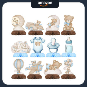 B0D8YCBNQY.jpg Balloon Bear Party Centerpiece Set for Birthday Table Decor
