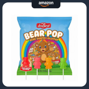 B07CHXPWHL.jpg Bear Pop Teddy Bear Shaped Lollipops, 32 Count Assorted Flavors