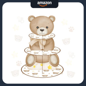 B0CZKT9918.jpg 3-Tier Teddy Bear Cupcake Stand for Baby Shower Desserts