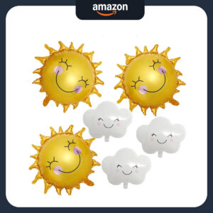 B0BPMBLZT7.jpg Teletubbies Sun and Cloud Foil Balloon Set for Party Decor