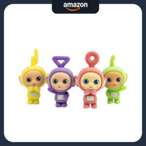 B0DM3VB749.jpg Teletubbies 4-Pack Flocked Collectible Figures for Cake Toppers