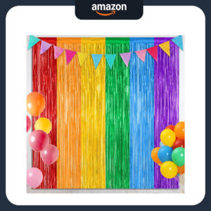 B0DLNJBN2N.jpg Rainbow Fringe Backdrop Curtains for Teletubbies Party Decor