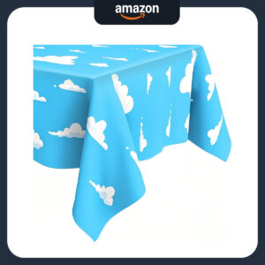 B0F8QG64ZX.jpg Toy Story Theme Tablecloth: Blue Sky Cloud Party Table Cover