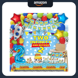B0C64XTTKV.jpg Two Infinity and Beyond 2nd Birthday Party Decoration Set