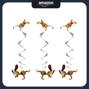 B07RWKVT12.jpg Toy Story Slinky Dog Hanging Swirl Decorations, 26-inch, 3 Pcs