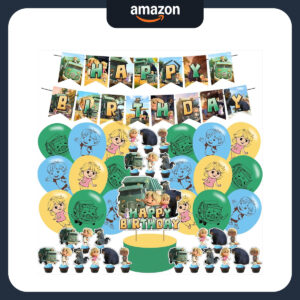 B0DNY9TF1W.jpg Cartoon Trash Truck Birthday Party Supplies & Decorations Set