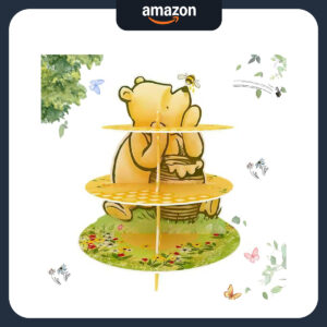 B0FD8P7BMS.jpg Winnie the Pooh 3-Tier Cardboard Cupcake Stand for Parties