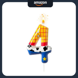 B0FP2VY8LX.jpg Toy Story Inspired Number 4 Birthday Cake Candle Decoration