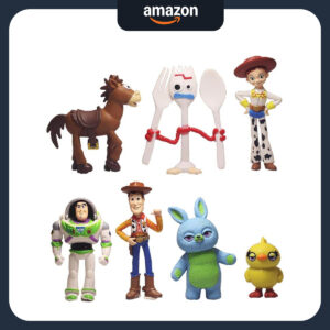 B08255CXSP.jpg 7-Piece Toy Story Cake Topper Set for Birthday Decorations