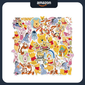 B0FK1TH64P.jpg 50pcs Winnie the Pooh Vinyl Stickers for Kids Party Favors