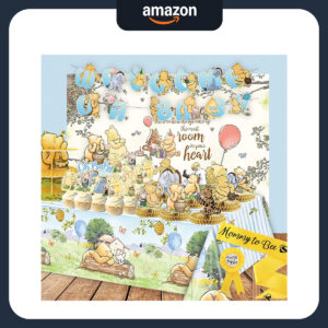 B0D2RMKWHV.jpg Classic Winnie the Pooh Baby Shower Decorations Kit