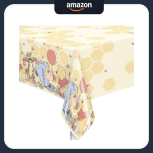 B07YLNFRBD.jpg Winnie the Pooh Rectangular Plastic Table Cover (54" x 84")