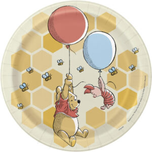 B07YLNRYK7.jpg Winnie the Pooh 7-Inch Round Dessert Plates for Parties (8 Pk)