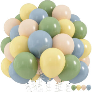 B0D9LW5SMR.jpg Winnie the Pooh Balloon Arch Kit: Sage Green & Blue Decor Set