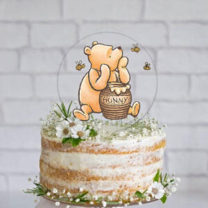 B0BYCXSWW3.jpg Winnie the Pooh Acrylic Cake Topper for Baby Shower Decorations