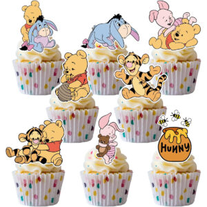 B0F1MKVHF1.jpg 48-Piece Winnie the Pooh Cupcake Toppers for Birthday Parties