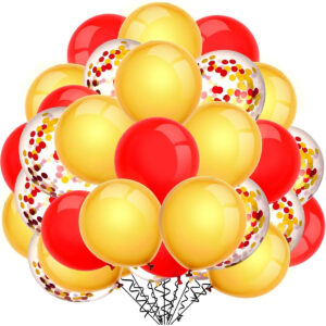 B07R4HSQGL.jpg Winnie the Pooh Party Balloon Set: 80 Red & Yellow Decor Kit