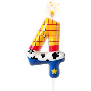 B0FP2VY8LX.jpg Toy Story Inspired Number 4 Birthday Cake Candle Decoration