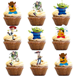 B0CRQYN2ZX.jpg 24-Piece Toy Story Cake Topper Set for Kids Birthday Parties