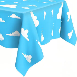 B0F8QG64ZX.jpg Toy Story Theme Tablecloth: Blue Sky Cloud Party Table Cover
