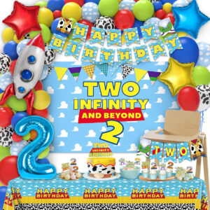 B0C64XTTKV.jpg Two Infinity and Beyond 2nd Birthday Party Decoration Set