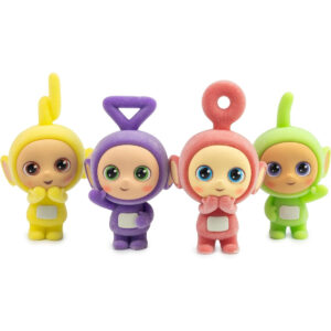 B0DM3VB749.jpg Teletubbies 4-Pack Flocked Collectible Figures for Cake Toppers