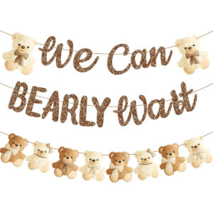 B0C8525XLD.jpg We Can Bearly Wait Teddy Bear Banner for Baby Shower Decor