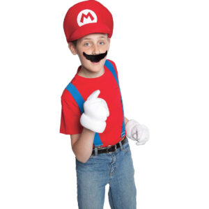B00JOO7HLI.jpg Super Mario Child Hat and Mustache Costume Accessory Set
