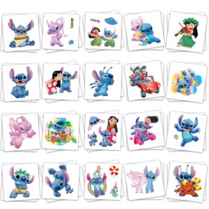 B0FMDTSVGS.jpg 40 Sheets Stitch Temporary Tattoos for Kids Party Favors