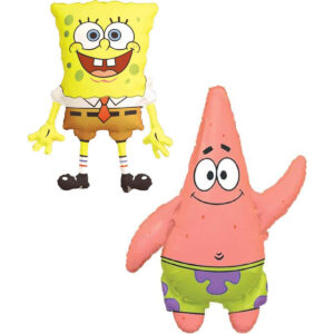 B0C3M2T8M6.jpg Toyland SpongeBob SquarePants and Patrick Star Foil Balloons